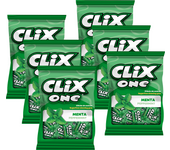 Pack 6 bolsas Clix One chicle con sabor a menta 50g