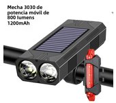 800 LM Solar Bike Light Set LED Bicycle Lights Horn MTB Cycling Headlight USB Charging Flashlight Bike Accessories