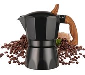 Cafetera Italiana de Aluminio con mango frío al tacto para Cocina y espresso Moka Pot