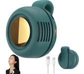 Mini ventilador portátil silencioso sin aspas, con clip para camisa, mini ventilador Whirlwind para cintura, recargable con 3 velocidades, ideal para exteriores, granjas, senderismo, camping y viajes (rosa)