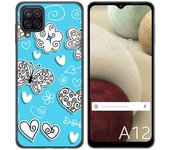 Tumundosmartphone Funda Gel Tpu para Samsung Galaxy A12 / M12 diseño Mariposas Dibujos