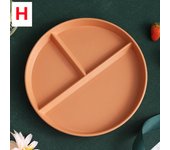 Plato dividido de paja de trigo ecológico, bandeja de comida para ensalada de frutas, plato de cena, plato de compartimento, vajilla de cocina, 8 estilos