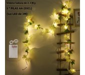 230cm Cherry Blossom LED Light Garland Artificial Flowers Vines For Wedding Party Home Decor Hanging Wall Garden Arches Ornament