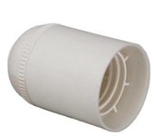 Solera Portalámparas E27 4A 250V Cuerpo Liso Blanco - Accesorios Decorativos
