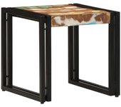 Mesa de café multicolor 40x50x38 cm de madera maciza recuperada