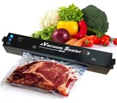 Selladora al vacío eléctrica con 10 bolsas de plástico, 220 V, para alimentos, minimáquina para conservación de alimentos, para cocina