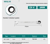 Combination Wrench Ratcheting Wrench Open end Spanner from 6 mm-24 mm Chrome Vanadium Steel, Long Pattern, Mirror Chrome Finish