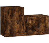 vidaXL Set de muebles de TV 2 piezas madera contrachapada, Mueble de Salon, Mueble TV, Mueble TV salon, Mesa de TV, Mueble tele