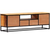 vidaXL Mueble para TV de madera maciza reciclada 120x30x40 cm, Mueble de Salon, Mueble TV, Mueble TV salon, Mesa de TV, Mueble tele