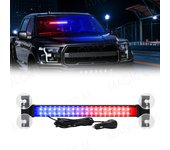 40 LED Strobe Light Emergency Flash Warning Lamp Auto Windshield Bar Traffic Advisor Flashlight Red Blue Car Accessories 12V-24V