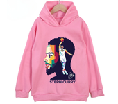 Stephen Curry Avatar Printed Children's Sports Hooded Hoodie Plus Velvet Sweatshirt Basketball Fan Kid Clothing Boys and Girls