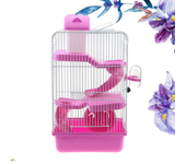 Luxury Three Layer Hamster Cage Portable Small Pets House Chinchilla Hamster House (Light Blue)