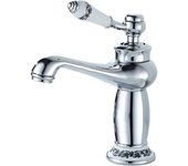 Grifo monomando para baño Grifo monomando para lavabo Decoración floral de cerámica Grifo monomando para lavabo de baño, grifo cromado para lavabo