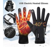 Usb Guantes Calentados Eléctricos invierno más Cálidas mitones antideslizante Pantalla táctil Bicicleta Ciclismo