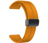 20mm 22mm Magnetic D Type Clasp Silicone Watch Band for Samsung Galaxy Watch