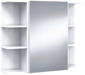 Pack Armario con Espejo + 2 Espejos Color Blanco Brillo baño Aseo Muebles almacenaje 65x80x21 cm