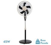 FABRILAMP Ventilador de Pie Belmonte Negro/Beis 45W 3 Velocidades Oscilante - Potente y Eficiente