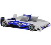 Cama de criança 160 x 80 cm com colchão e estrado incluídos Kobi Formula Azul