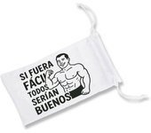 MERCHANDMANIA 1 Funda bolsa multiusos frase motivadora si fuera fácil todos serían buenos gafas dados rol color