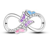 925 Sterling Silver Exquisite Butterfly Sunflower Feather Star Moon Eternal Infinity Charm Bead Fit Pandach Bracelet DIY Jewelry