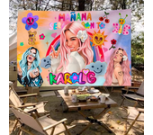 Karol G Female Singer Printed Large Flag Art Science Fiction Room Home Decor Decor Banner