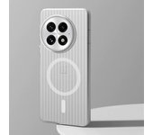 Luxury Matte Clear Corrugated Phone Case For Magsafe Oneplus 13 12 12R Wireless Charging Magnetic Silm Cover