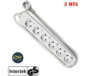 Base Múltiple con 6 Tomas t/tl 10/16A Schuko 3m 3x1,5mm EDM