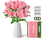 MIUSIE Tulip Set Pipe Cleaners Craft Supplies,Pipe Cleaner Flowers Kit ,Pipe Cleaners Set for Birthday Home Decoration