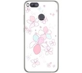Tumundosmartphone Funda Gel Tpu para Xiaomi Mi 5X / Mi A1 Diseño Flores Minimal Dibujos