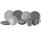 Gimex - Solid Line - Vajilla - Granito - Gris - 16 Piezas