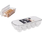 QUTTIN - ORGANIZADOR HUEVOS CAPACIDAD 10 UNIDADES  - Organizador Huevos Mantén Tus Huevos Organizados y Protegidos - Práctico y Espacioso Diseño - Fácil de Limpiar y Almacenar - Perfecto para la Cocina