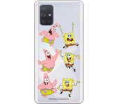 Funda original compatible con Samsung Galaxy A71 - Bob Esponja y Patricio 3 poses
