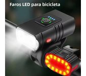 Bike Light 2 LED Type C Rechargeable Bicycle Lights 6 Modes MTB Flashlight Bicycle Headlight for Cycling Bicycle Front Lamp
