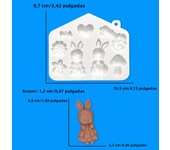 Easter egg fondant sugar mold Silicone rabbit mushroom garden fence Bear animal baby cake decoration mold chocolate