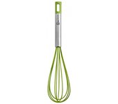 Bra - Batidor Prior, 31 cm, Utensilio Batir Cocina Silicona, Varilla Manual, Remover y Mezclar, Mango Madera, Acero Inoxidable