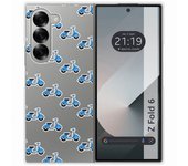 Tumundosmartphone Funda Carcasa Dura para Samsung Galaxy Z Fold 6 5G diseño Scooter Dibujos