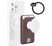 Grippopso Luxury 3 In 1 For Magsafe Leather Wallet Phone Card Holder Socket for Sangsung Xiaomi Huawei iPhone Mobile Phone