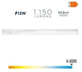 EDM Regleta LED 13W 1150lm Luz Fría 6400K Aluminio 3,6x83,8cm - 31686 Blanco Iluminación