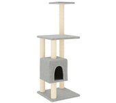 Rascador para Gatos con postes de ISAL gris Claro 155 cm