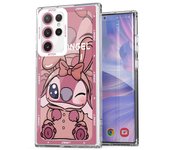 Lovers Lovely Stitch Transparent Clear Case for Samsung Galaxy S23 S24 Ultra S20 FE S21 22 Plus 5G Cover Silicone