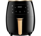 Freidora de aire sin aceite con control tactil 4,5L 1400W, horno air fryer digital color negro, Don Feliz