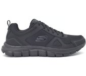 Deportivo Skechers para hombre, mod.52631, Deportivo liso negro con plantilla acolchada muy cómodo