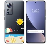 Funda Silicona Transparente para Xiaomi 12 / 12X 5G diseño Playa Dibujos