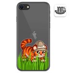 Tumundosmartphone Funda Gel Transparente para Iphone SE 2020 diseño Tigre Dibujos