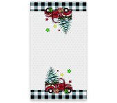 Toalla de cocina navideña con estampado de Letreros de árbol de Navidad