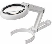 Lupa de mano, lupa de mesa 5X 11X con soporte plegable, para escritorio, joyería, periódico, lectura, reparación de relojes y manualidades