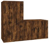 vidaXL Set de muebles para TV 2 piezas madera contrachapada, Mueble de Salon, Mueble TV, Mueble TV salon, Mesa de TV, Mueble tele