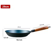 27/29/31cm Iron Wok Frying Pan Non-Stick Pancake Pan Steak Flat Pan Household Induction Gas Stove Universal Pan Kitchen Cookware