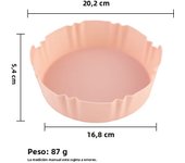 17cm Reusable Airfryer Pan Liner Accessories Silicone Air Fryers Oven Baking Tray Pizza Fried Chicken Airfryer Silicone Basket