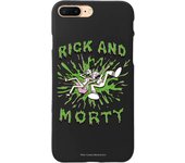 Funda original compatible con Iphone 7 Plus - 8 Plus Negro con un diseño de Rick y Morty Logo Acid